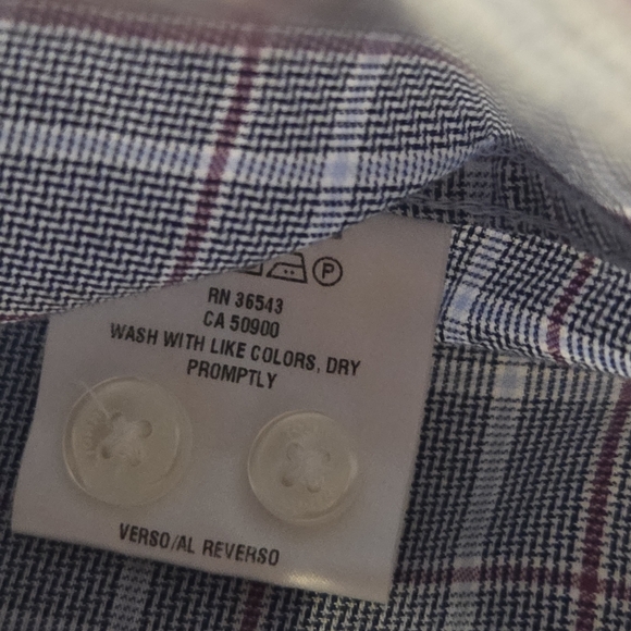 Tommy Hilfiger Plaid Button Up Dress Shirt Blue/red/white Size: XL - Picture 4 of 4